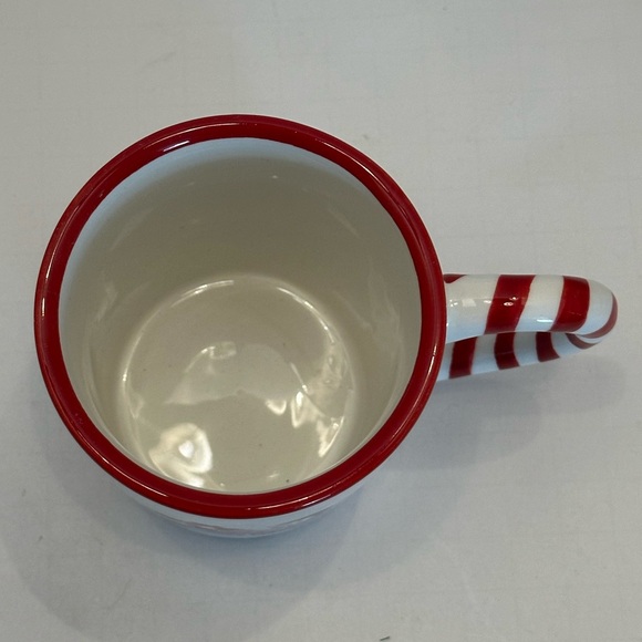 Vintage Harry and David Candy Cane Snowman Ceramic 10 ounce Mug - Picture 2 of 4